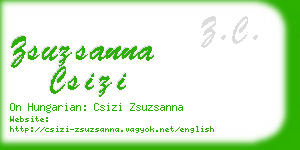 zsuzsanna csizi business card